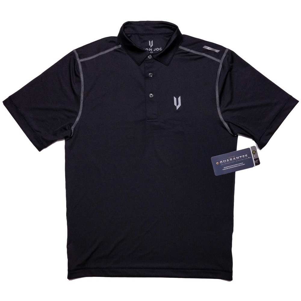 IRON JOC Apparel Performance‎ Polo Shirt Black Medium M ~ New